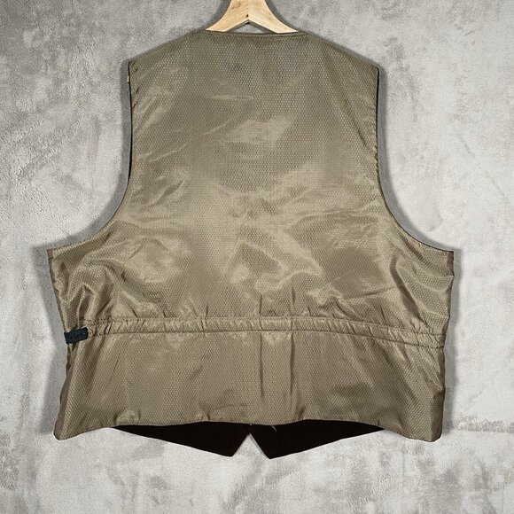 Vintage Jean Paul Germain Waistcoat Mens 4X Brown Cotton Suit Vest Western - Picture 10 of 14